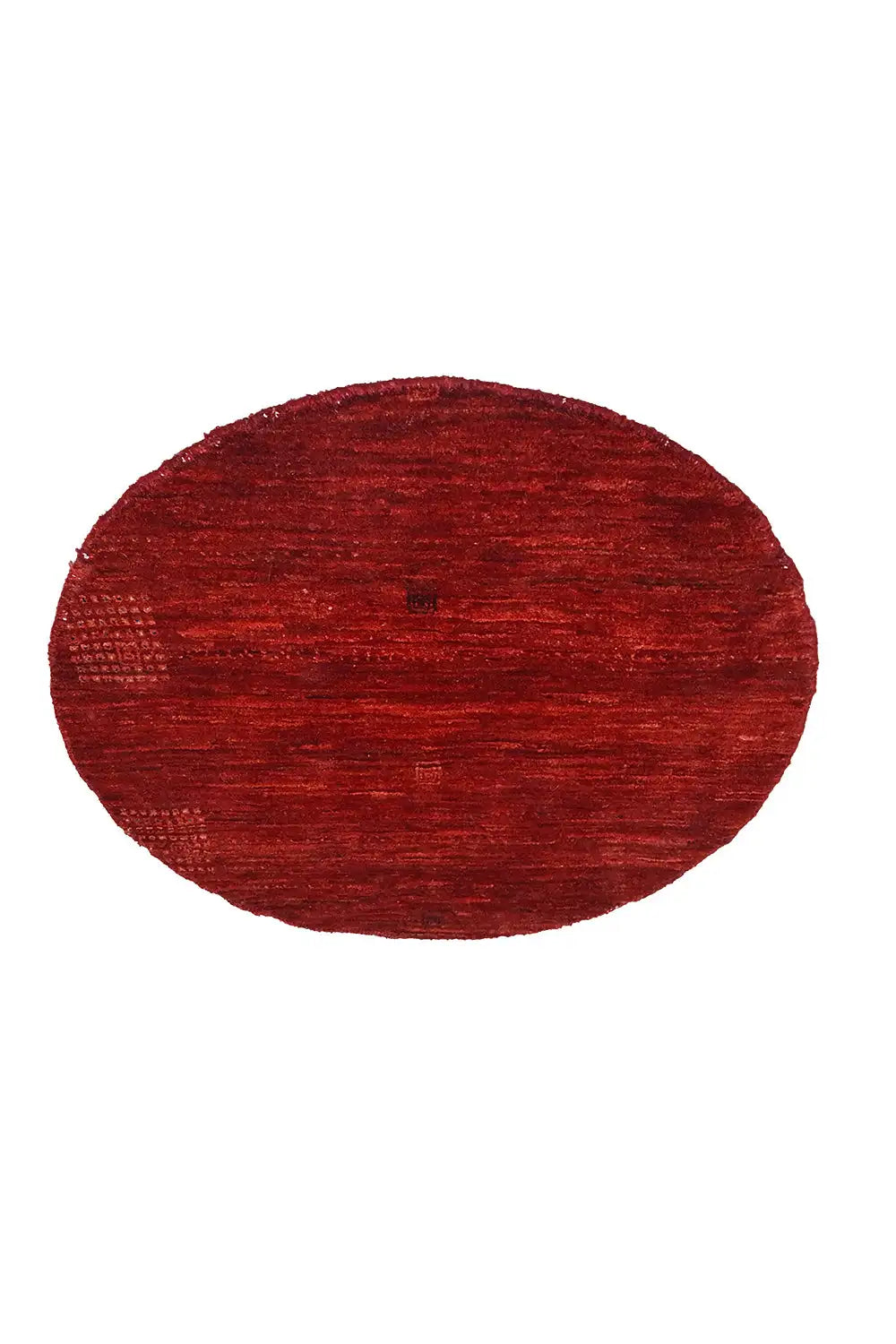Gabbeh textile in dark red with a horizontal weave structure