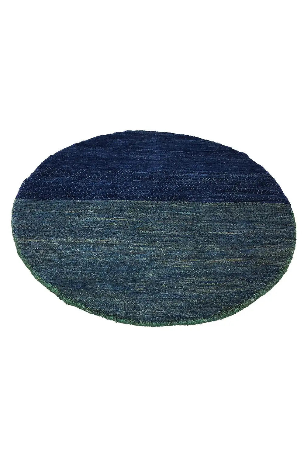 Round Lori Gabbeh rug, 68x68 cm, dark blue with petrol-green accents