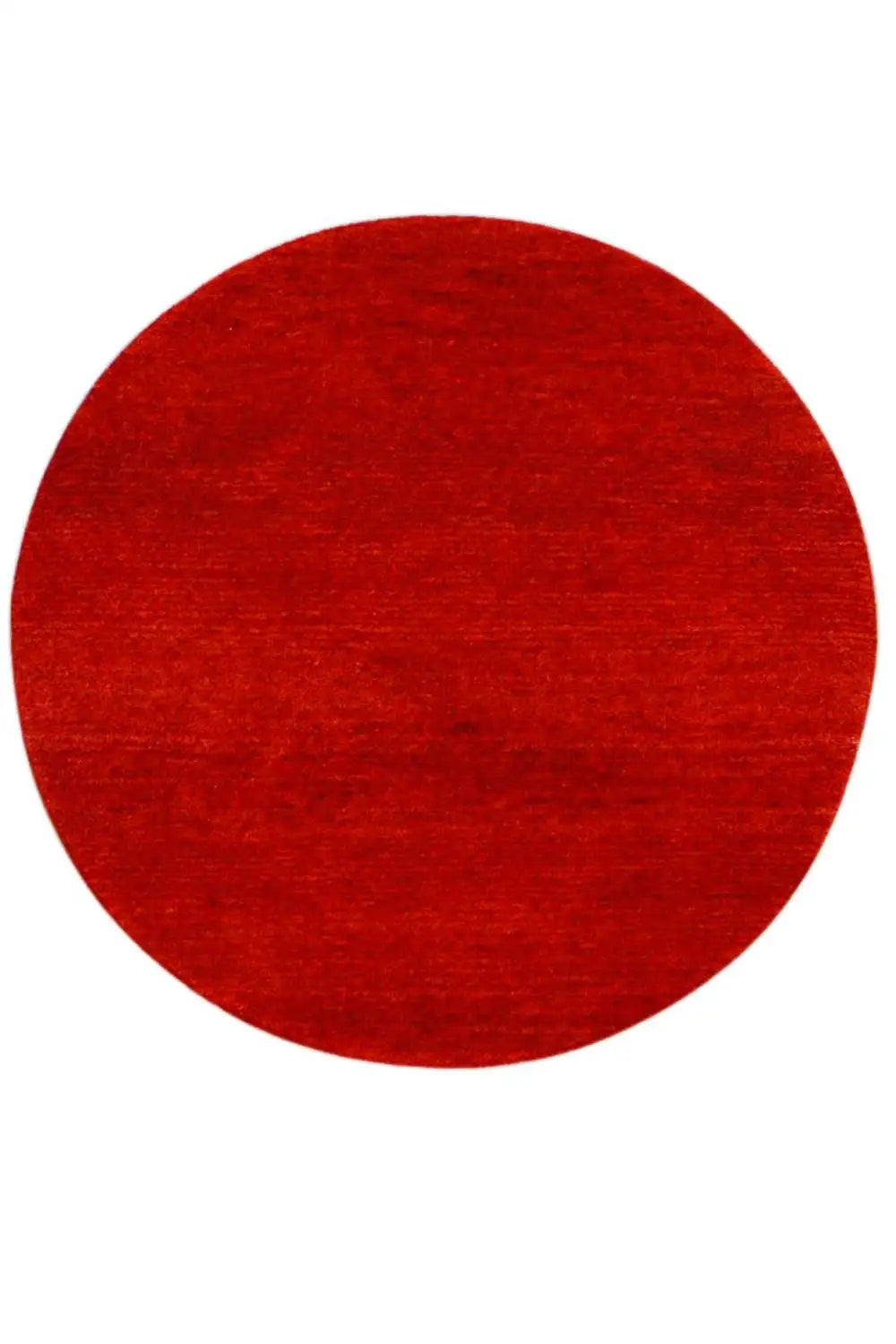 Round Gabbeh rug (93x93 cm) in red, simple circular design