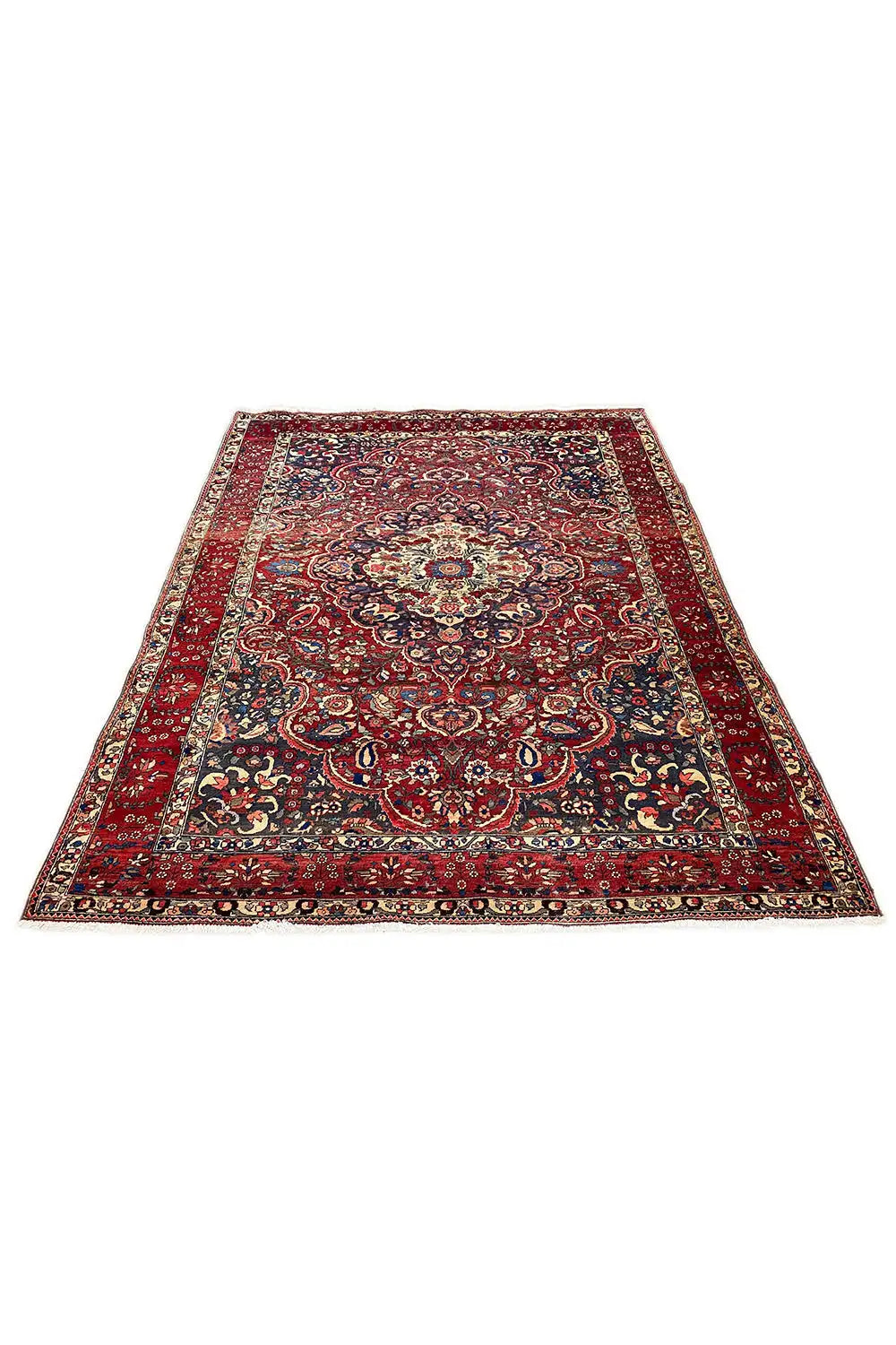 Carpet with a red ground, blue-red ornamental pattern and border, 316x216 cm