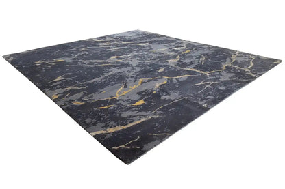 Dark gray carpet with yellowish marble lines, triangular-looking perspective