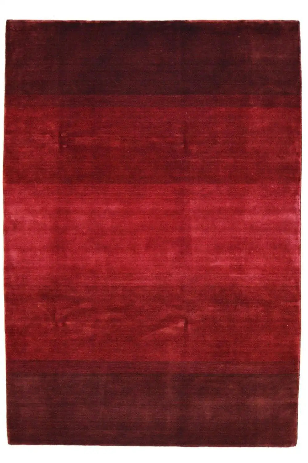 Burgundy Gabbeh rug, rectangular with a bordered edge, even pile density