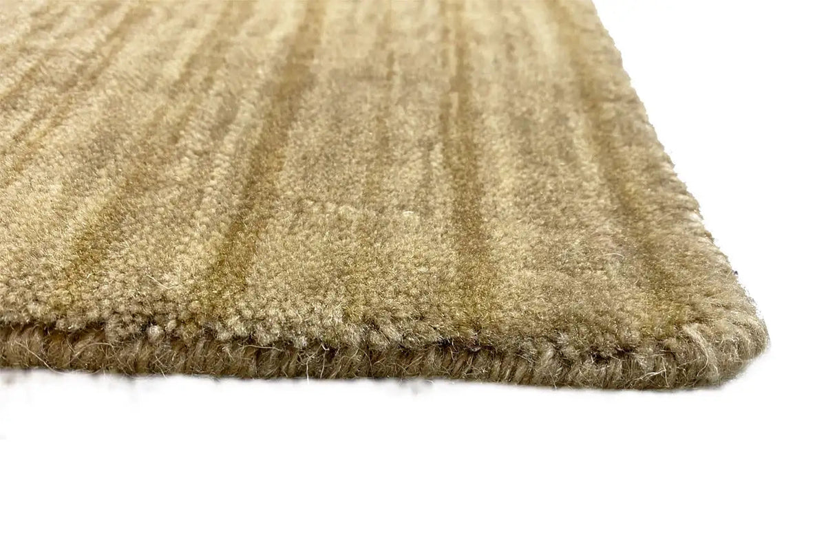 Gabbeh rug (200x139 cm) with fringes along the edge, beige texture