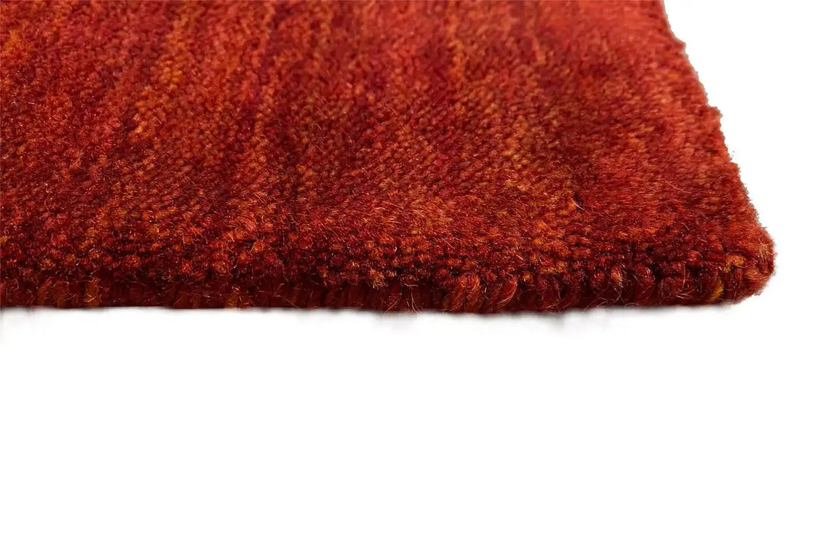 Gabbeh rug, close-up of the edge with a short pile border