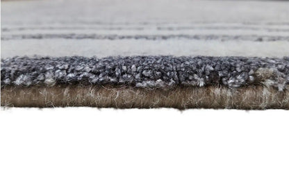 Carpet edge detail with gray and dark-bound pile