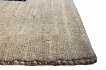 Gabbeh rug “Lori” with a short wool pile and bound edge with fringes