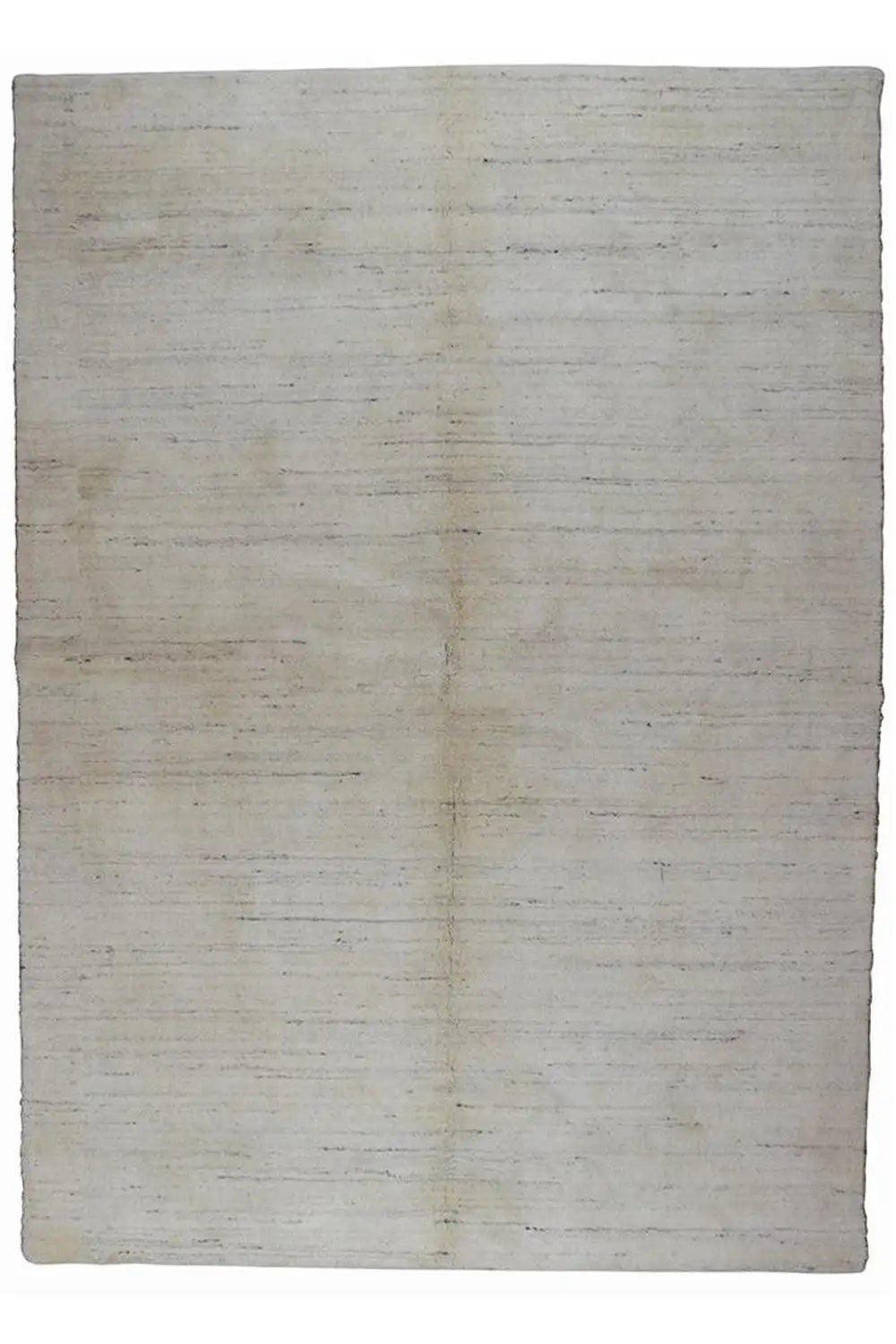Rectangular rug, light beige with an even, muted pattern