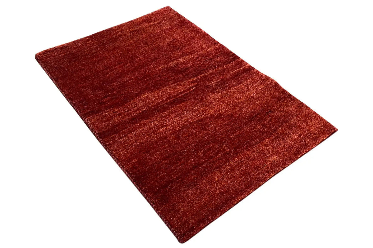 Gabbeh rug 118x82 cm, red pile, laid diagonally, fine light-dark effect