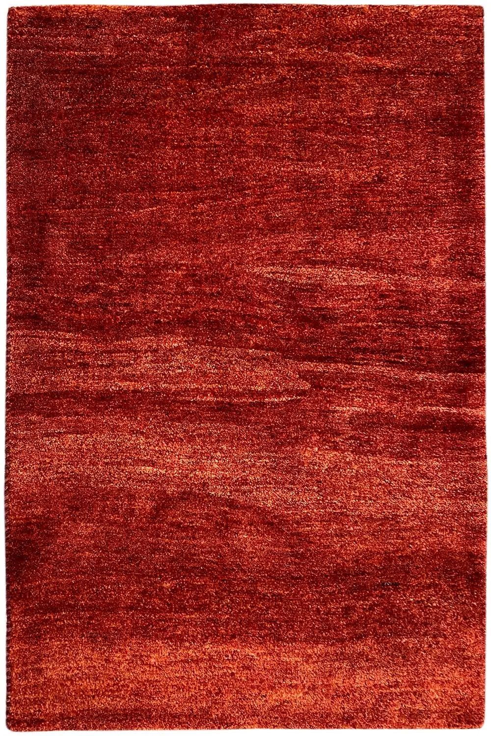 Gabbeh rug 118x82 cm, red mottled pile with a fine texture, rectangular