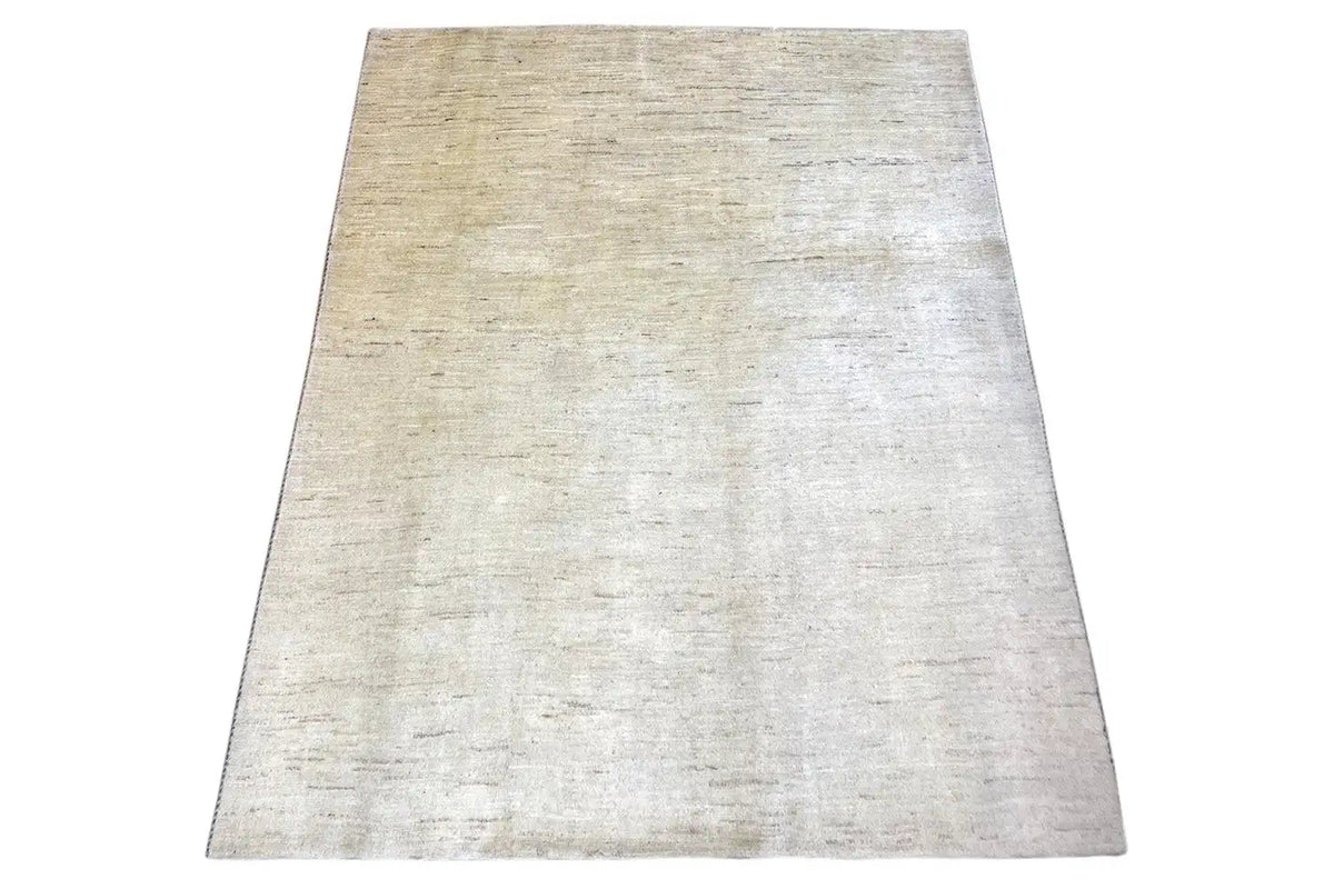 Gabbeh rug 190x201 cm, light beige, diagonally oriented with an even pattern