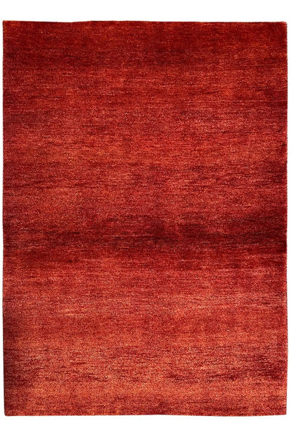 Gabbeh rug 151x106 cm, red woven rug with a mottled surface
