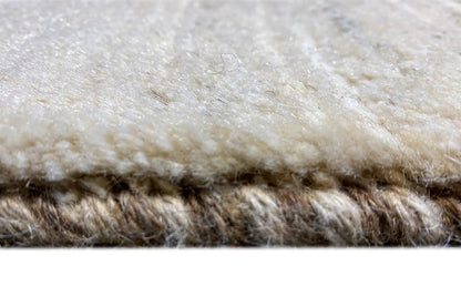 Gabbeh rug, close-up of the pile edge with a dense, soft fiber blend