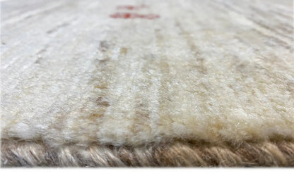 Close-up: beige carpet with a fine pile and dense, soft texture