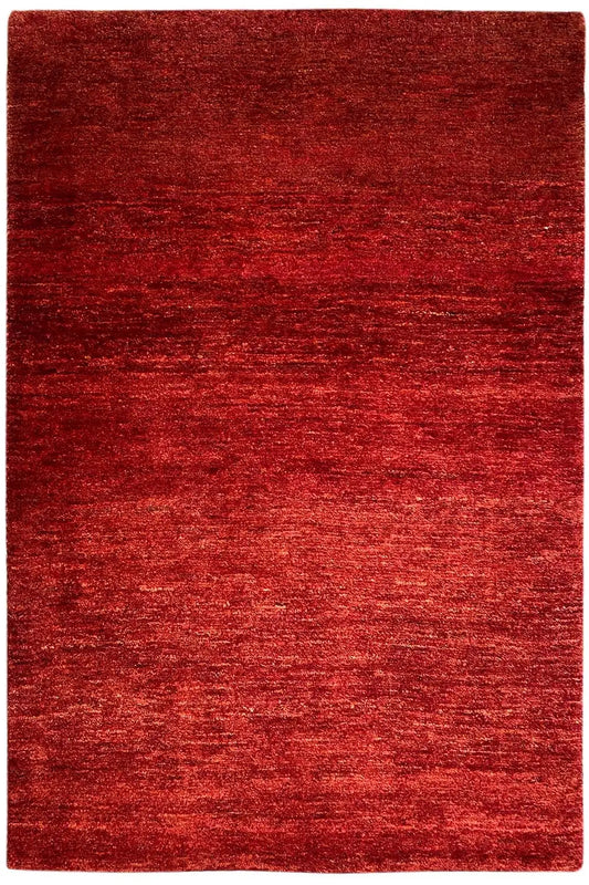Gabbeh rug 112x81 cm, red rectangular rug with fine grain pattern