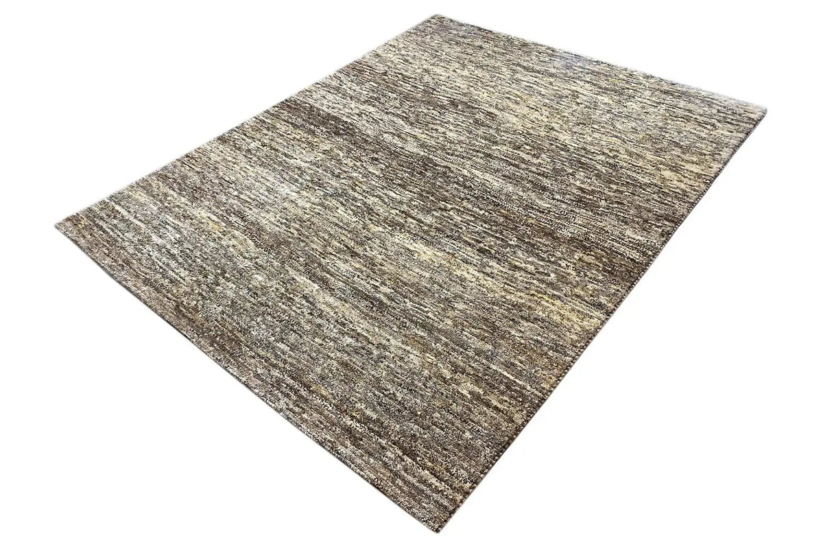 Gabbeh rug, rectangular: mottled brown-gray pattern with a fine texture