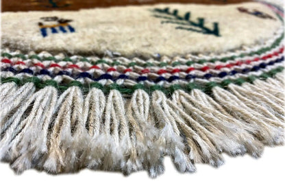 Gabbeh Lori cushion 40x40 cm with fringe trim around the edge