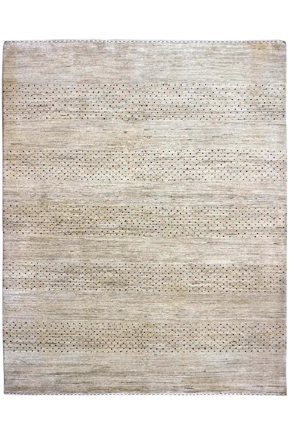 Gabbeh rug, square design with fine dots and horizontal stripes