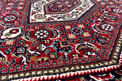 Bidjar rug 93x62 cm with a red ornamental pattern and fine pile