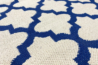 Modern Kilim - Samak 03 Blue - German Carpet Shop