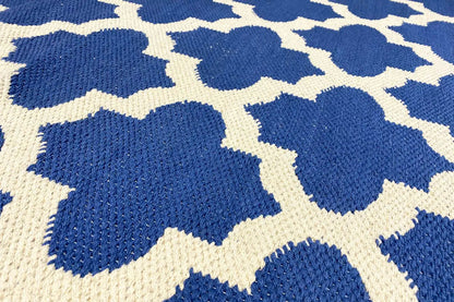 Modern Kilim - Samak 03 Blue - German Carpet Shop