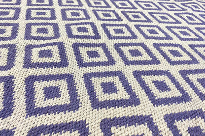 Modern kilim - Samak 04 Violet - German Carpet Shop