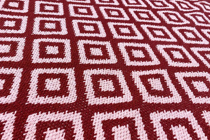 Modern Kilim - Samak 04 Red - German Carpet Shop