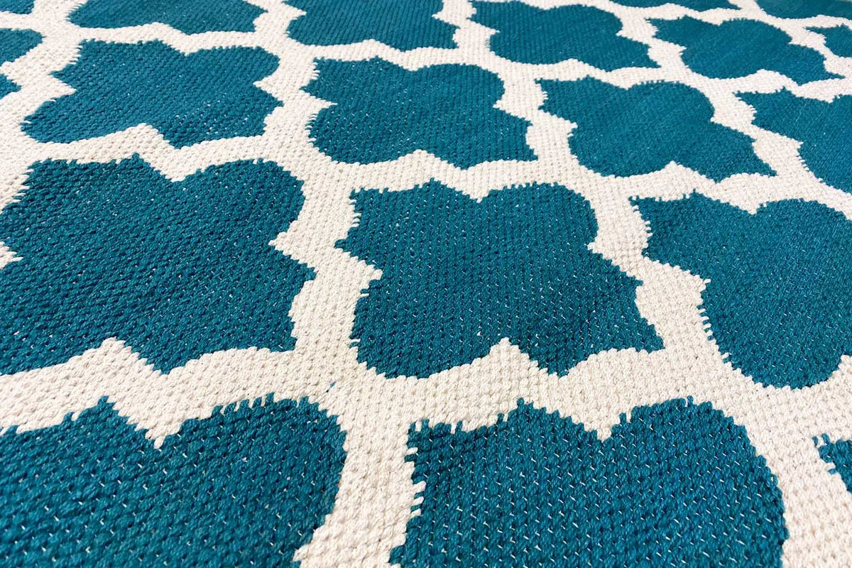Modern Kilim - Samak 03 Green - German Carpet Shop