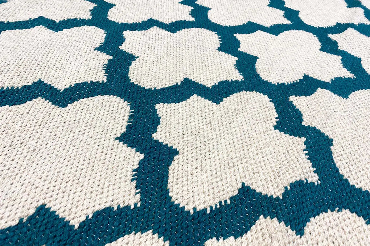 Modern Kilim - Samak 03 Green - German Carpet Shop