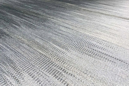 Gray ombré kelim dhurrie rug with a fine woven texture