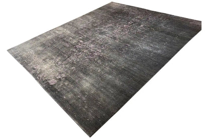 Designer rug, rectangular, dark gray with an abstract texture and light spots