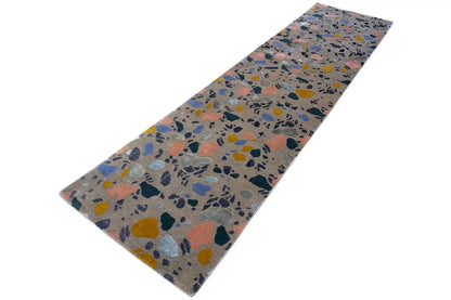 Terrazzo runner rug 79x313 cm, additional view, multicolored speckled look