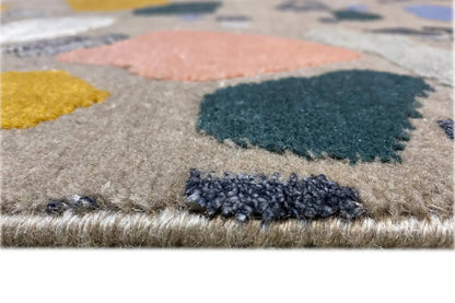 Runner rug Terrazzo 79x313 cm close-up: pile and bound edge