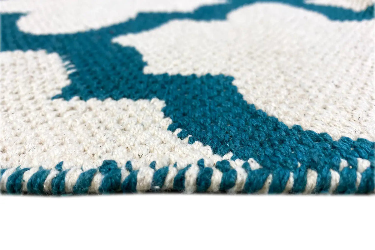 Modern Kilim - Samak 03 Green - German Carpet Shop
