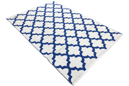 Modern Kilim - Samak 03 Blue - German Carpet Shop