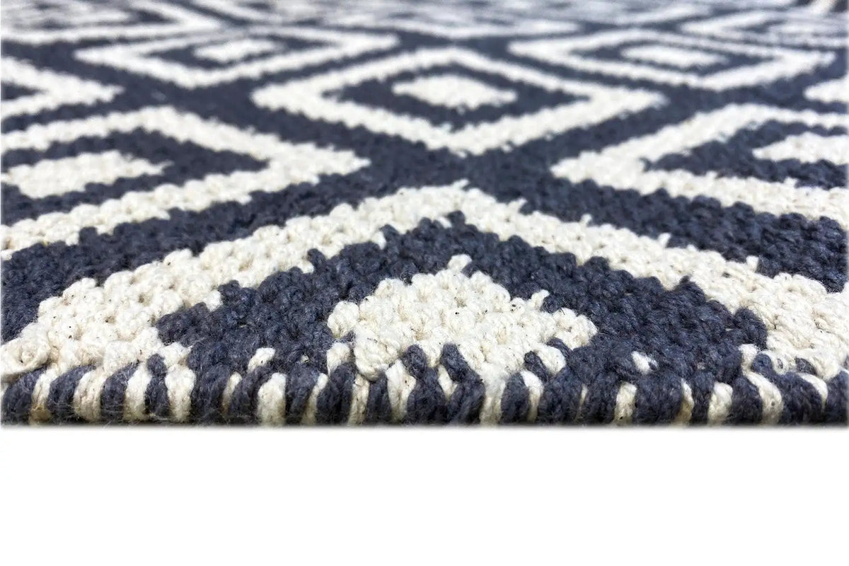 Modern Kilim - Samak 04 Black - German Carpet Shop