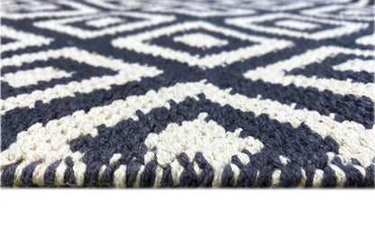 Modern Kilim - Samak 04 Black - German Carpet Shop