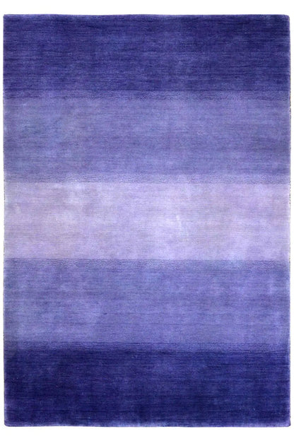 Gabbeh rug 180x123 cm in blue/violet with an even pattern and border