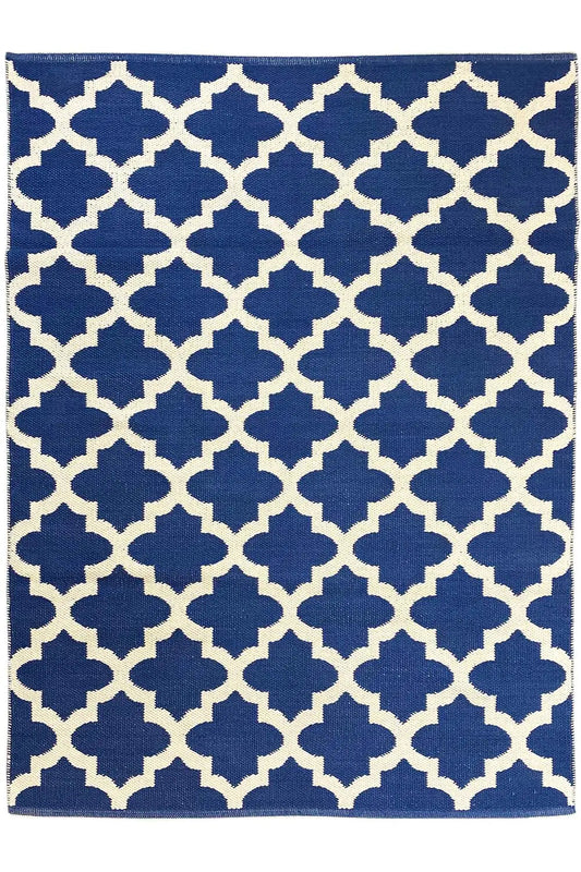 Modern Kilim - Samak 03 Blue - German Carpet Shop