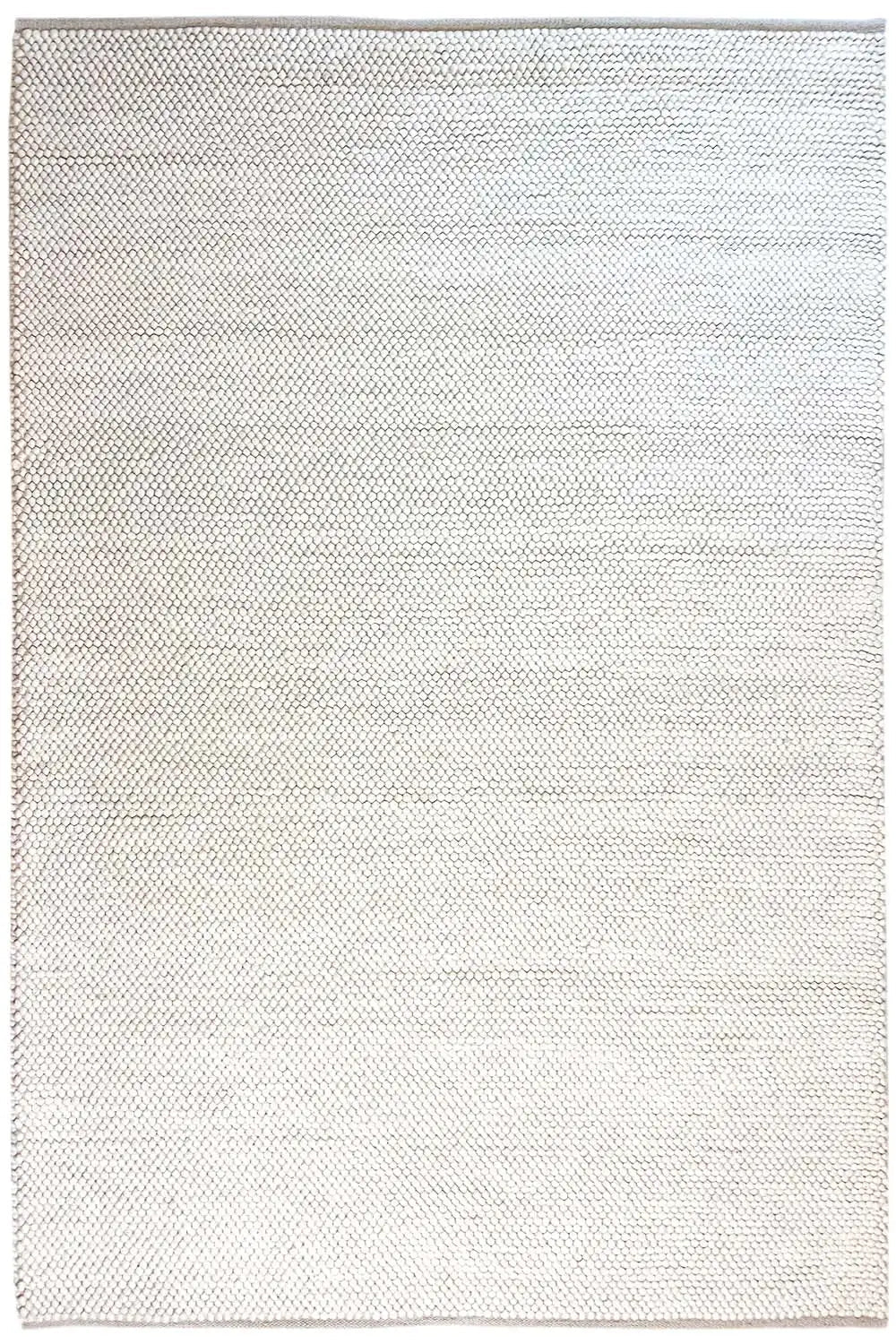 Rug 242x170 cm, front surface in light beige, neatly stitched edges