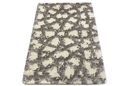 Designer rug 4959, 60x40 cm, rectangular, beige-gray with patterned areas