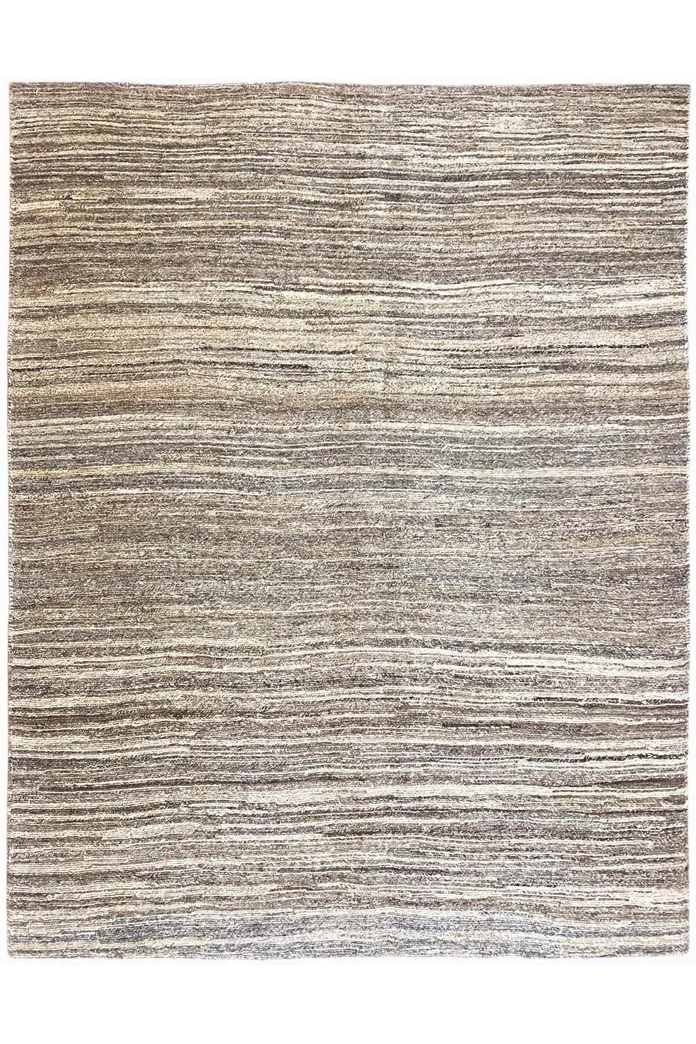 Kelim Qashqai rug 187x155 cm, striped pattern in beige and gray