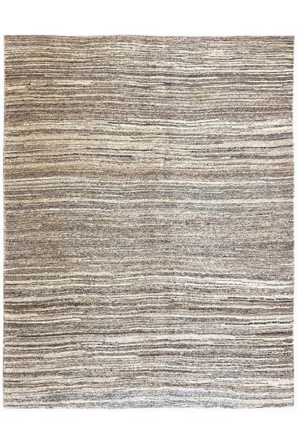 Kelim Qashqai rug 187x155 cm, striped pattern in beige and gray
