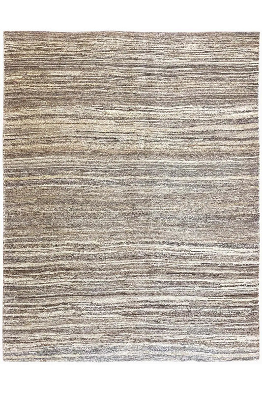 Kelim Qashqai rug 187x155 cm, striped pattern in beige and gray