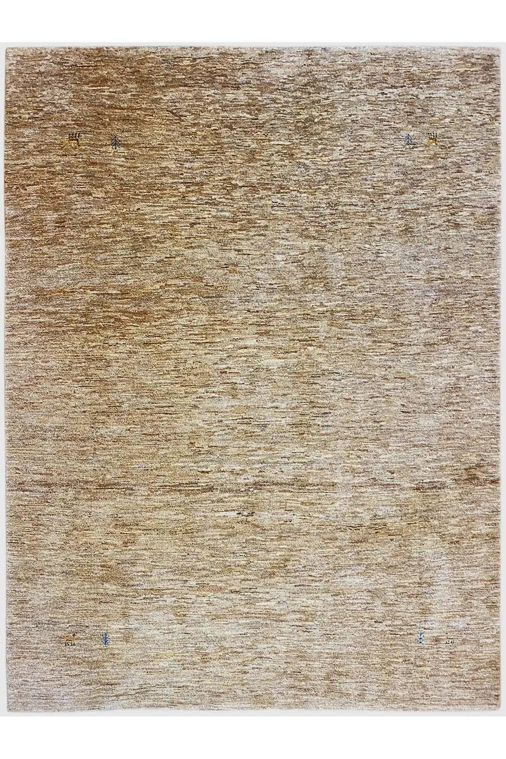 Rug 264x206 cm, beige background with scattered blue needle points