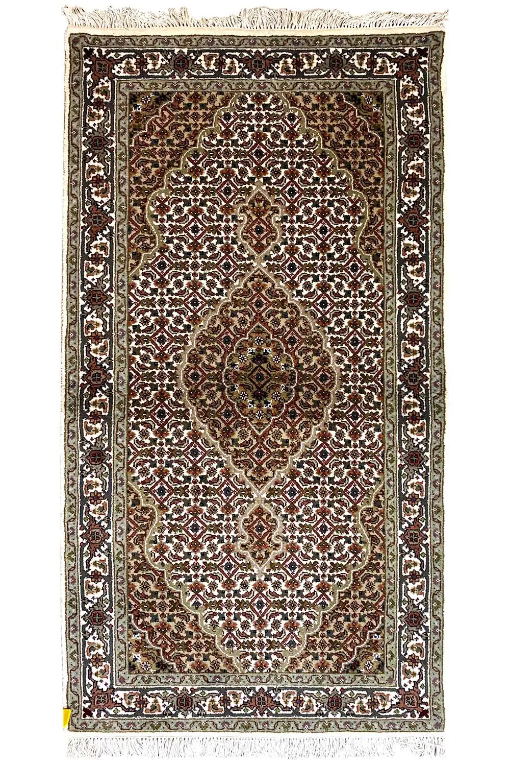 Indo Tabriz rug 164x88 cm, rectangular, dark ornamental central field, border edging