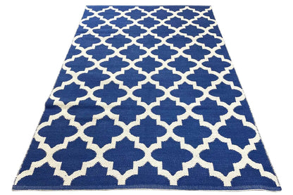 Modern Kilim - Samak 03 Blue - German Carpet Shop