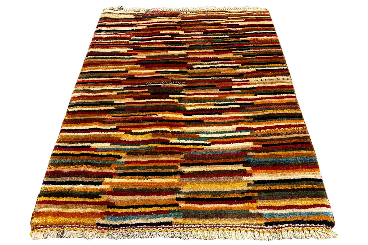 Gabbeh Lori rug 84x68 cm, striped, laid diagonally, with fringes