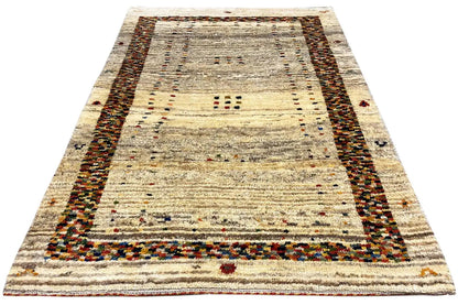 Gabbeh rug, rectangular central motif with surrounding border frame