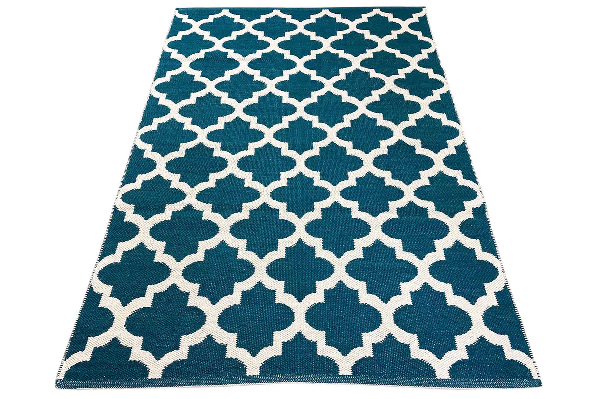 Modern Kilim - Samak 03 Green - German Carpet Shop