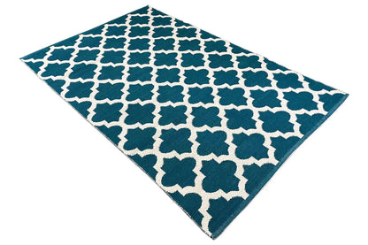 Modern Kilim - Samak 03 Green - German Carpet Shop